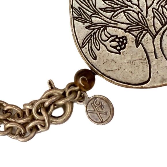 Liz Claiborne Blue Lapis Tree Of Life Pendant Necklace 18” Reflection & Faith - Picture 10 of 16